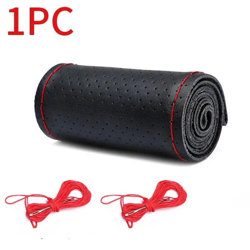 Genuine Leather Steering Wheel Cover Steering Wheel Cover Anti-Slip Comfort