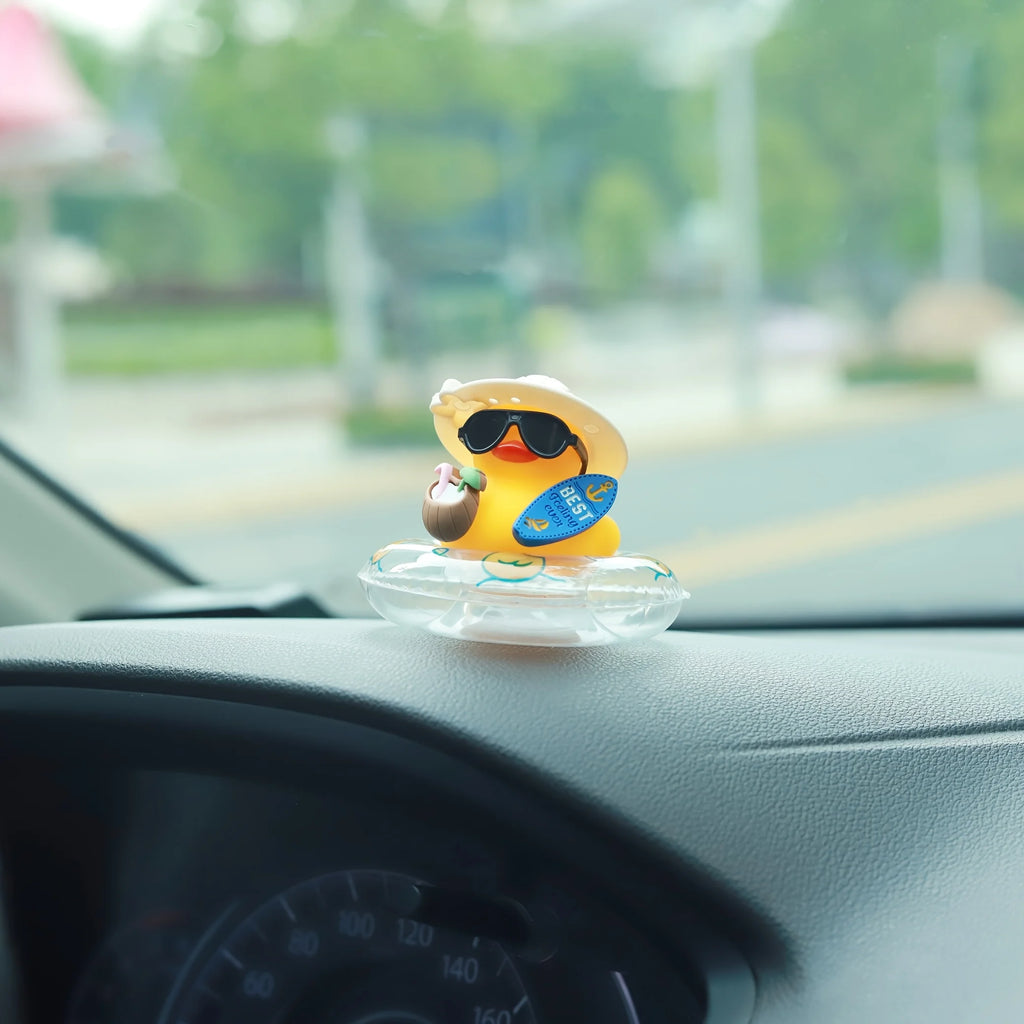 Cool Summer Duck Car Dashboard Car Dashboard Ornament Decoration