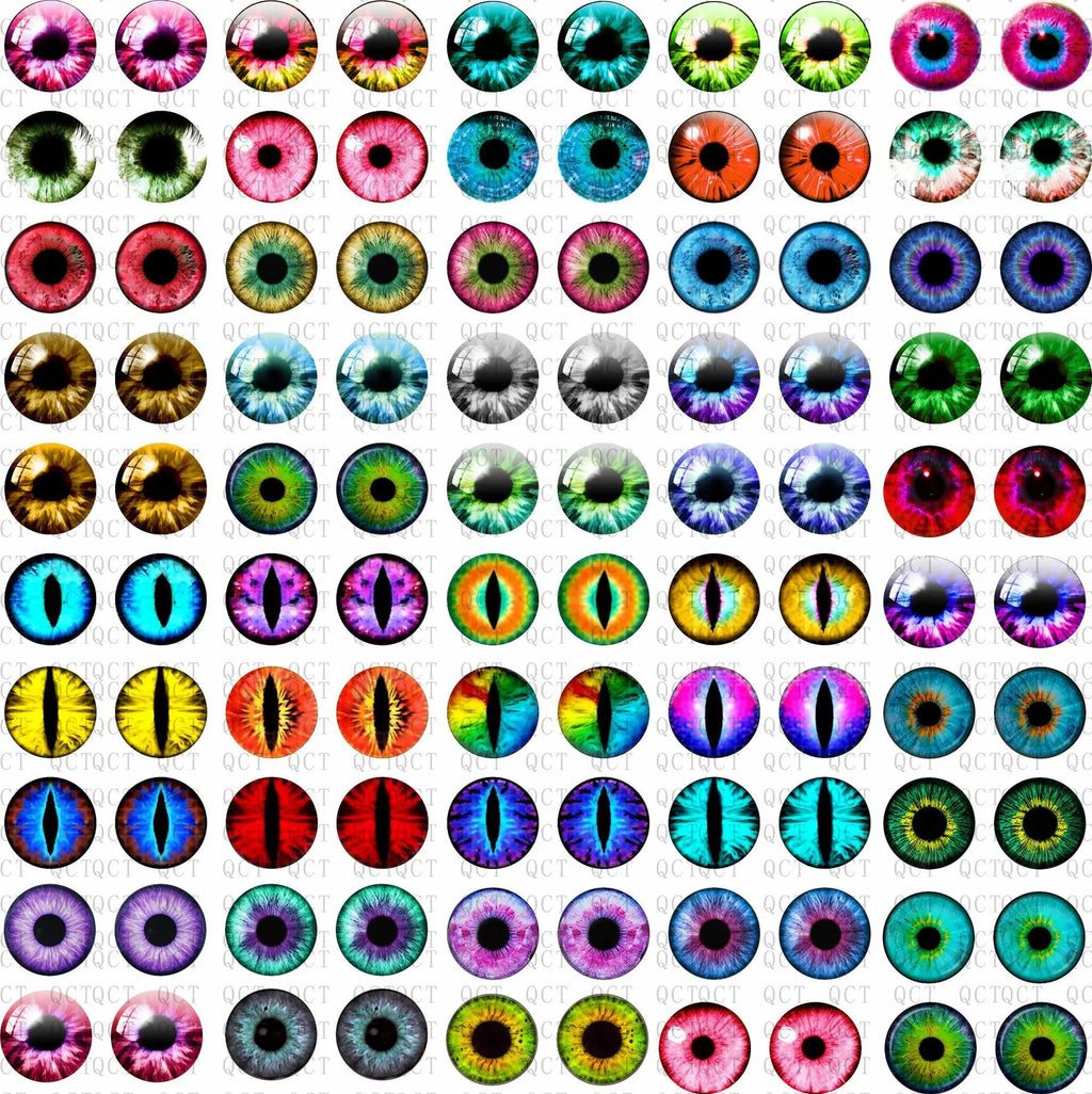 50Pcs 6/8/10/12mm Doll Glass Eye Doll Making Safety Eyes Craft Supply