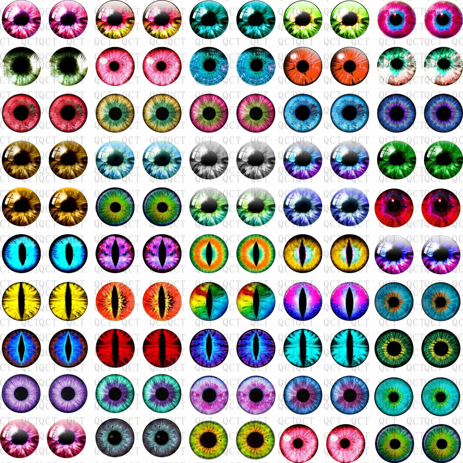 50Pcs 6/8/10/12mm Doll Glass Eye Doll Making Safety Eyes Craft Supply