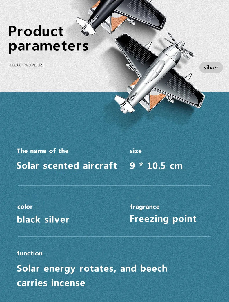 Car interior accessories solar airplane Car Dashboard Ornament Decoration