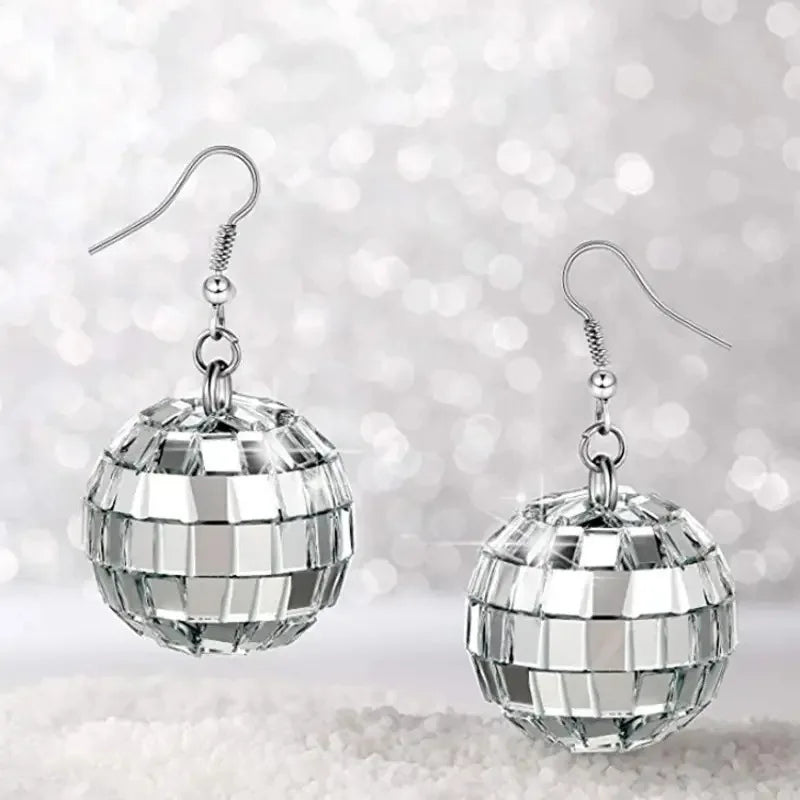Exquisite Ball Earrings Dangle Earrings 60's or Ball Earrings for Women Girls Dating Bar Club Musical Festival Disco Pendant