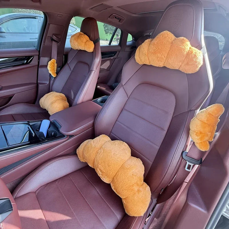 Cute Croissant Car Headrest Neck Premium Quality Replacement Accessory