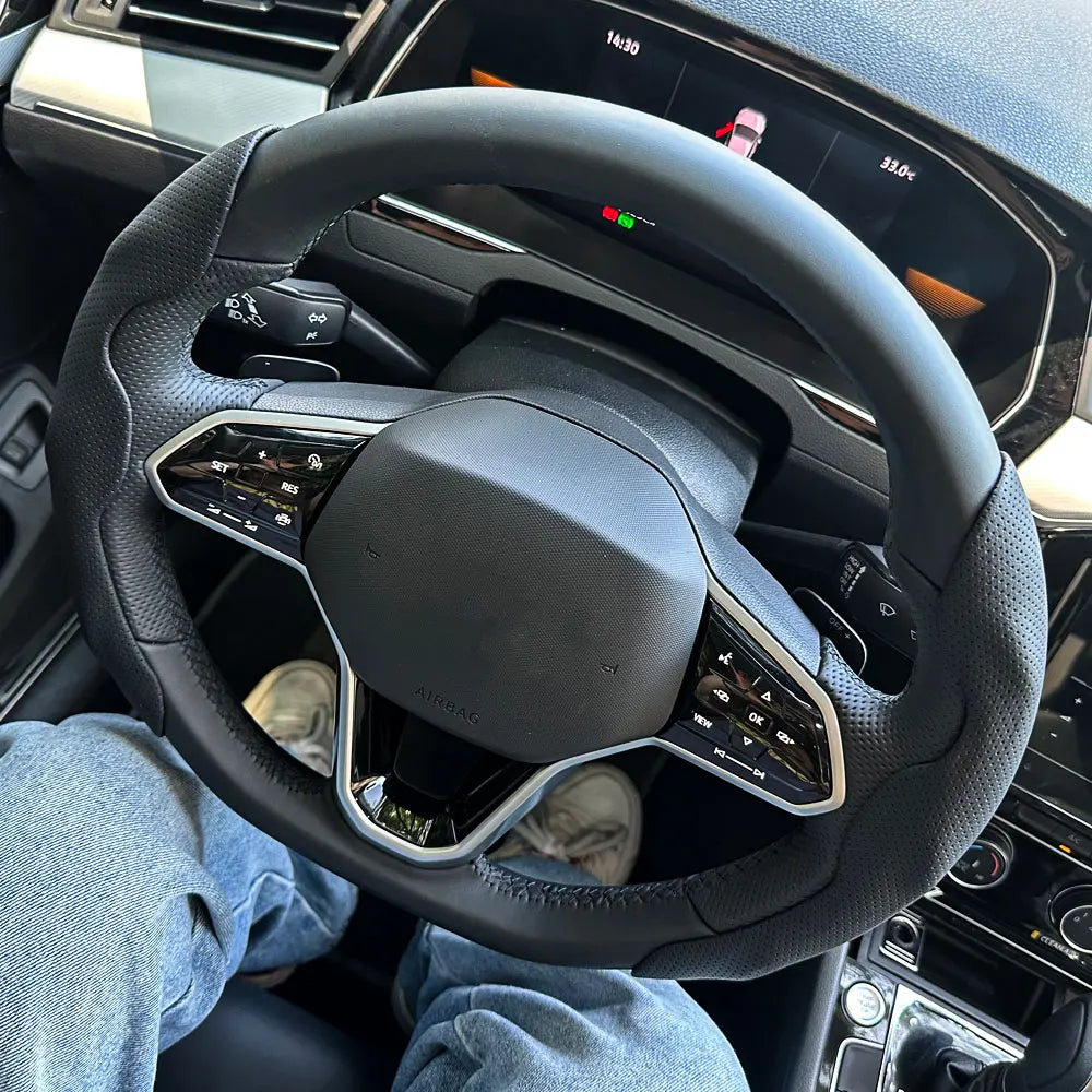 Universal D-shaped Round Car Steering Steering Wheel Cover Anti-Slip Comfort