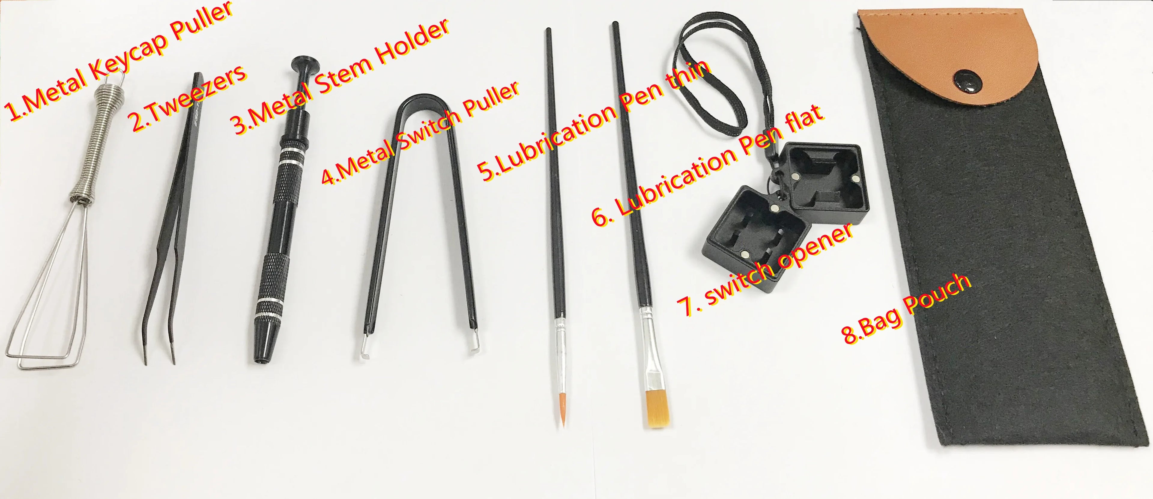 Keyboard Lube Kit 7-Piece Set Mechanical Keyboard Switch Lube Customization Kit