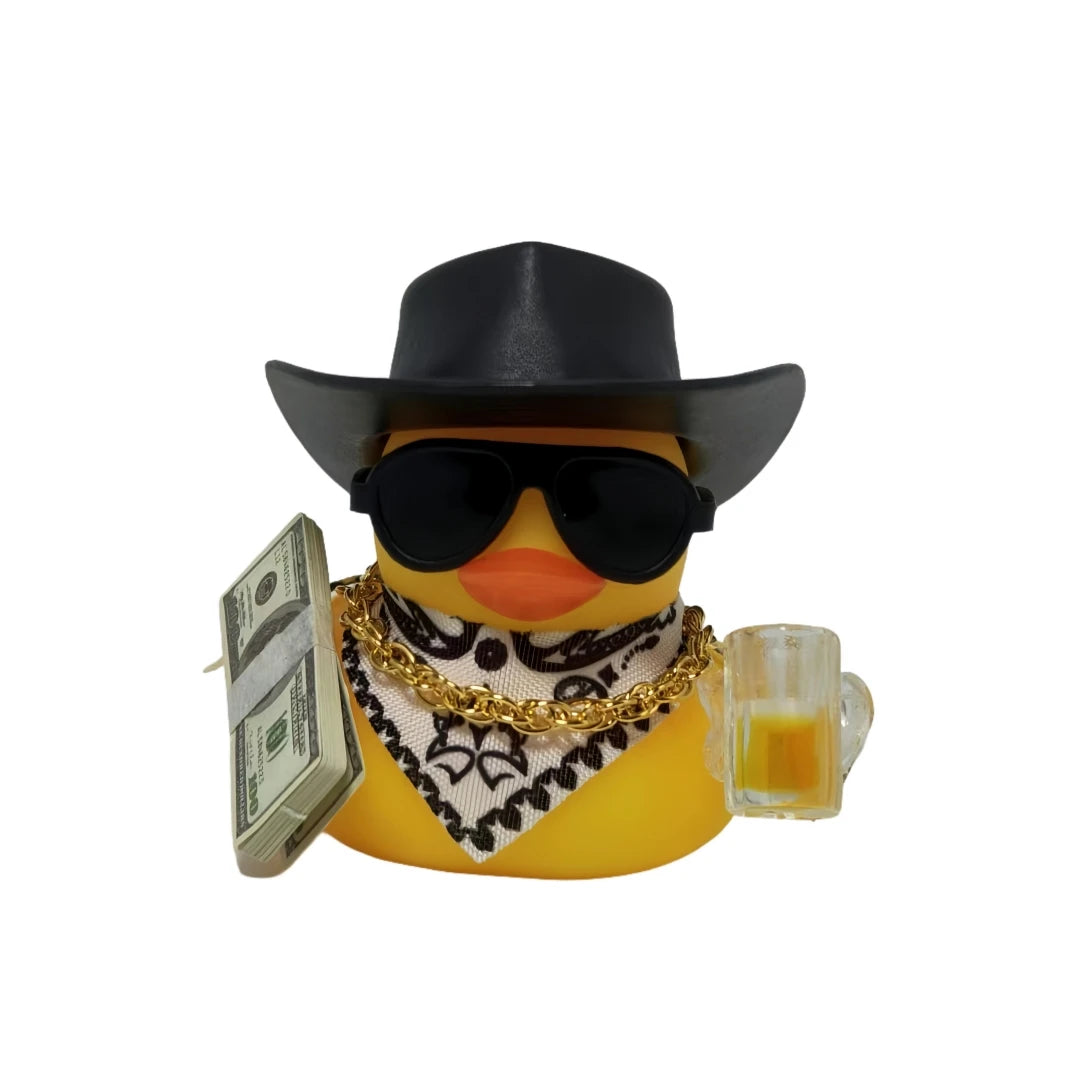 Cool Cowboy Duck Car Dashboard Car Dashboard Ornament Decoration