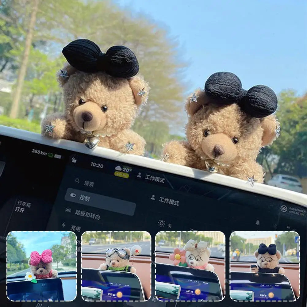 Car Decoration Interior Bear Screen Car Dashboard Ornament Decoration