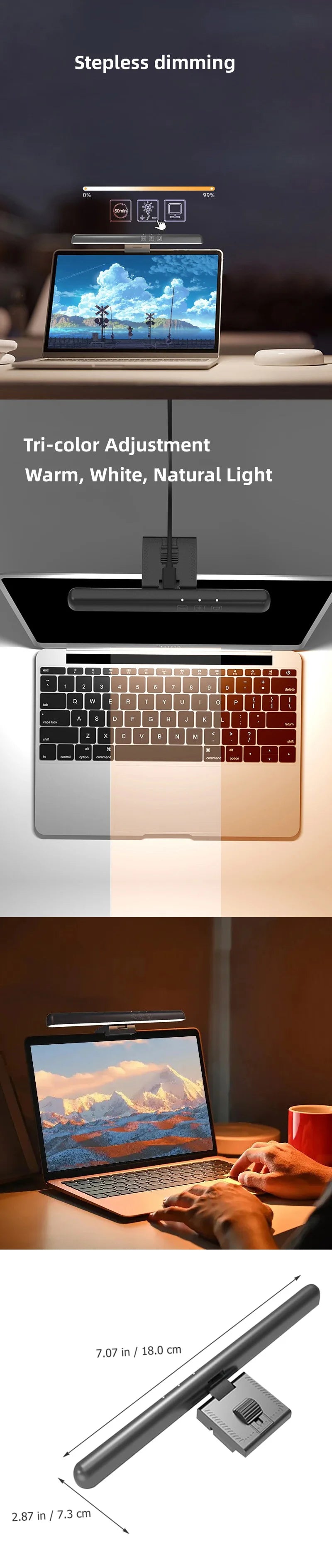 Computer Monitor Light Bar RGB LED Computer Monitor Light Bar Desk Lamp