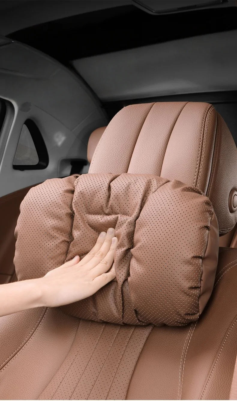 Memory Leather Car Headrest Neck Premium Quality Replacement Accessory