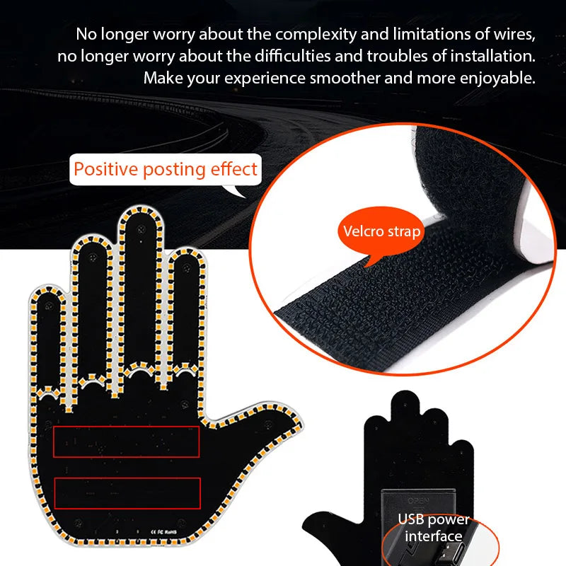 Funny Car Finger Gesture Remote Premium Quality Replacement Accessory