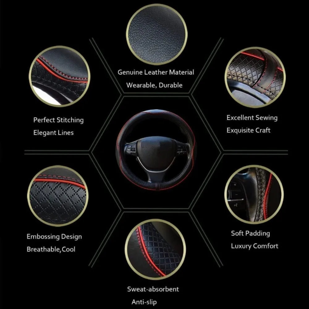 Car Steering Wheel Cover, Anti-Slip, Steering Wheel Cover Anti-Slip Comfort