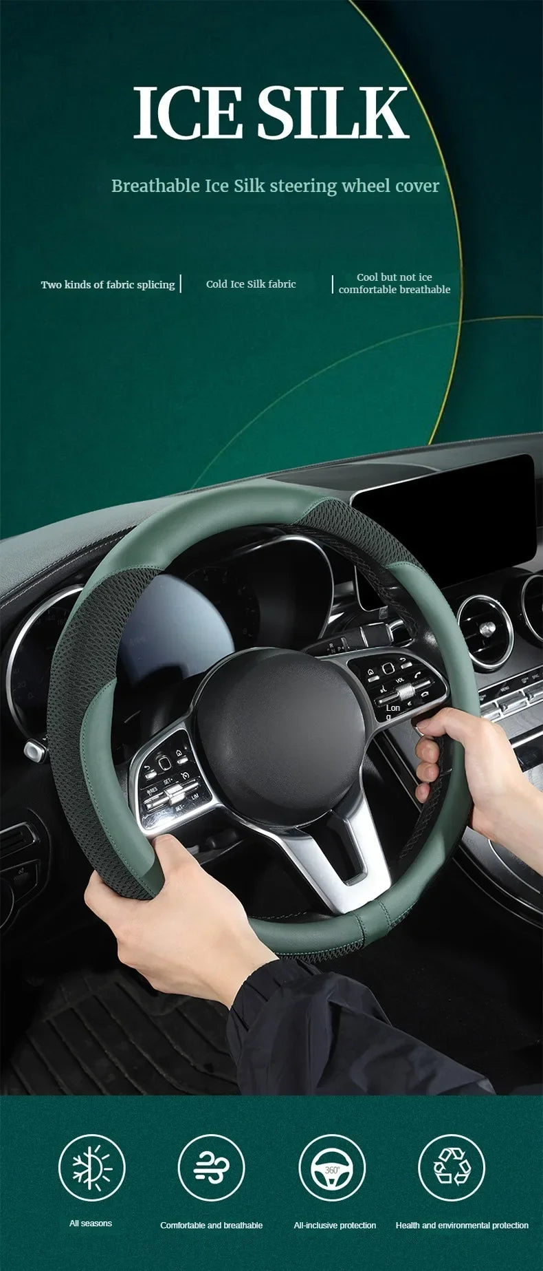 Car Steering Wheel Cover Premium Steering Wheel Cover Anti-Slip Comfort