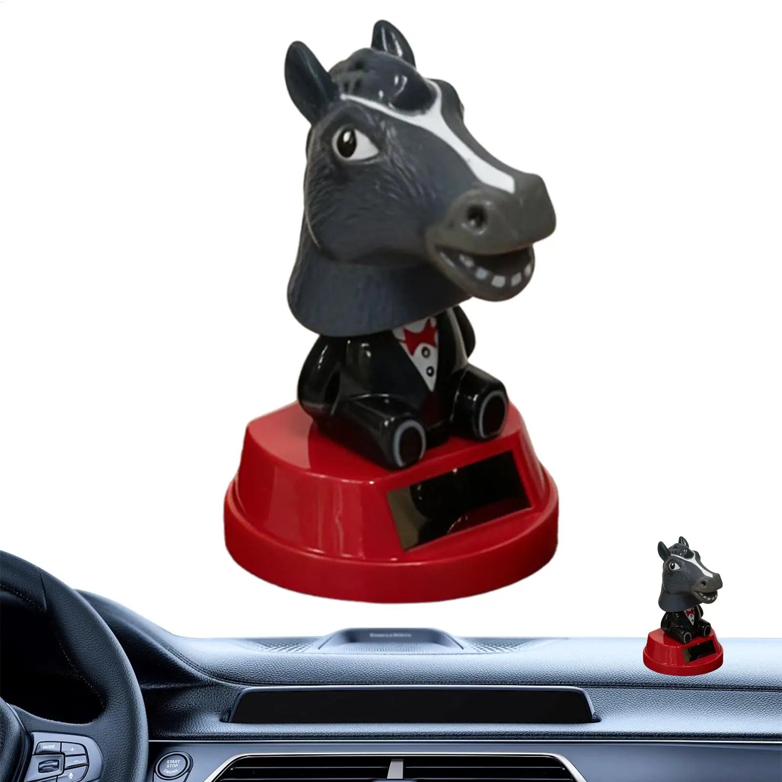 Car Ornament Solar Bobblehead Doll Car Dashboard Ornament Decoration