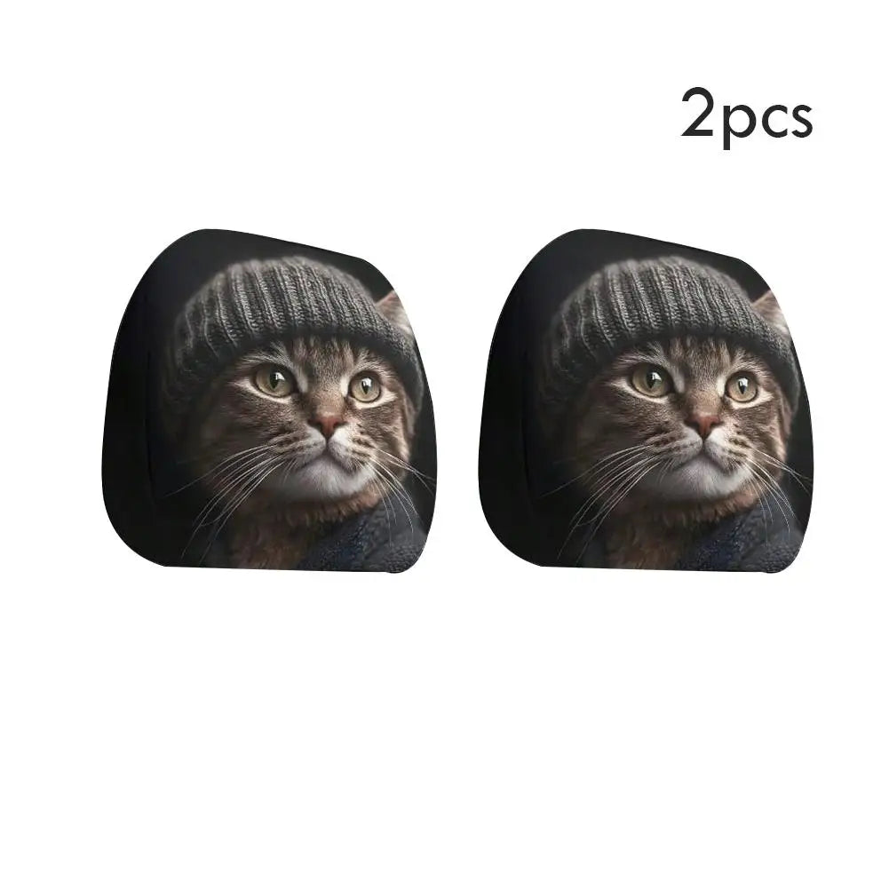 Bear Car Headrest Covers Universal Premium Quality Replacement Accessory
