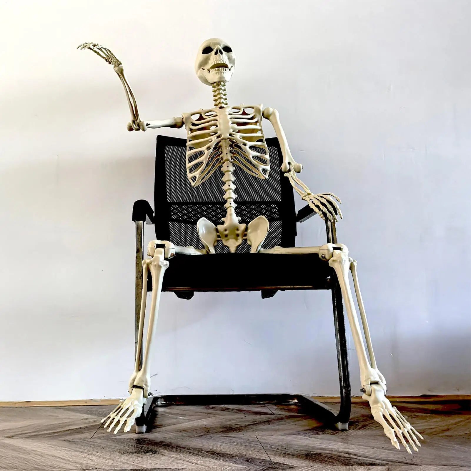 Halloween Realistic Body Bones with Posable Joints  Skull Ornament 35.4"