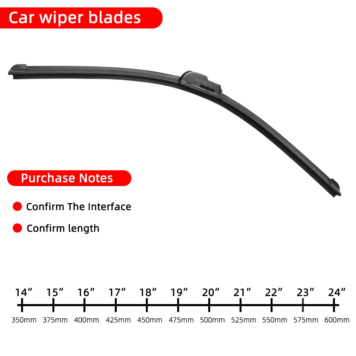 Car Windshield Wiper Blades Hook Premium Quality Replacement Accessory