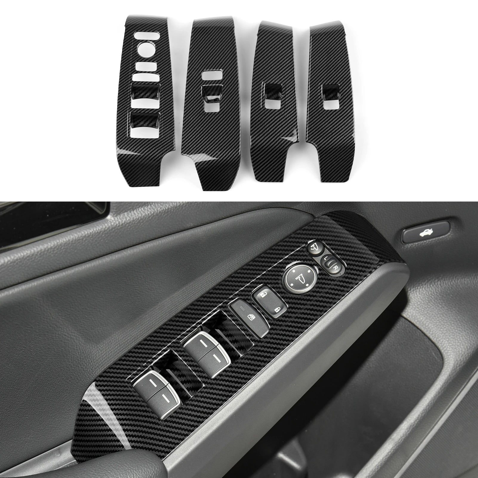 For Honda Civic 11th Gen (2022-2026) Accessories, Steering Wheel Trim, Center Console Gear Shift Panel ,Carbon Fiber ABS Sticker
