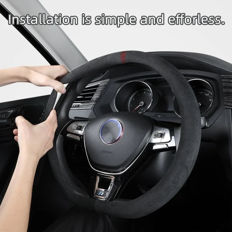 Suede Steering Wheel Cover for Steering Wheel Cover Anti-Slip Comfort