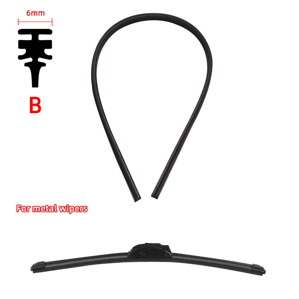 Car Wiper Rubber Strips Refill Premium Quality Replacement Accessory