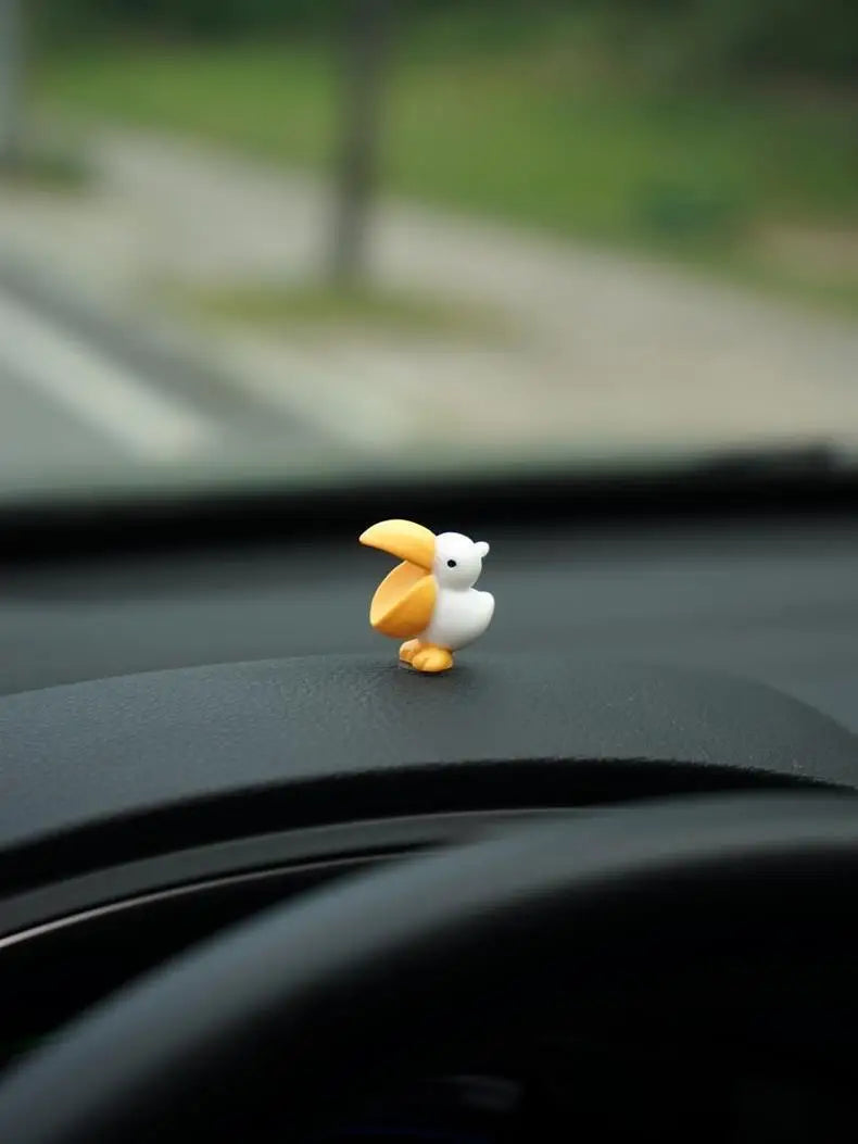 Cute Cartoon Capybara With Duck Car Dashboard Ornament Decoration