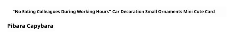 Cute Cartoon Capybara With Duck Car Dashboard Ornament Decoration