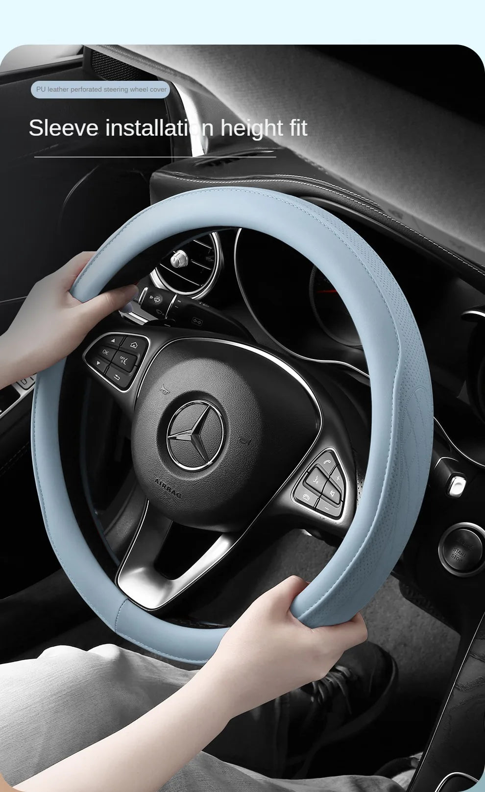 Steering Wheel Cover, Non-slip Napa Steering Wheel Cover Anti-Slip Comfort