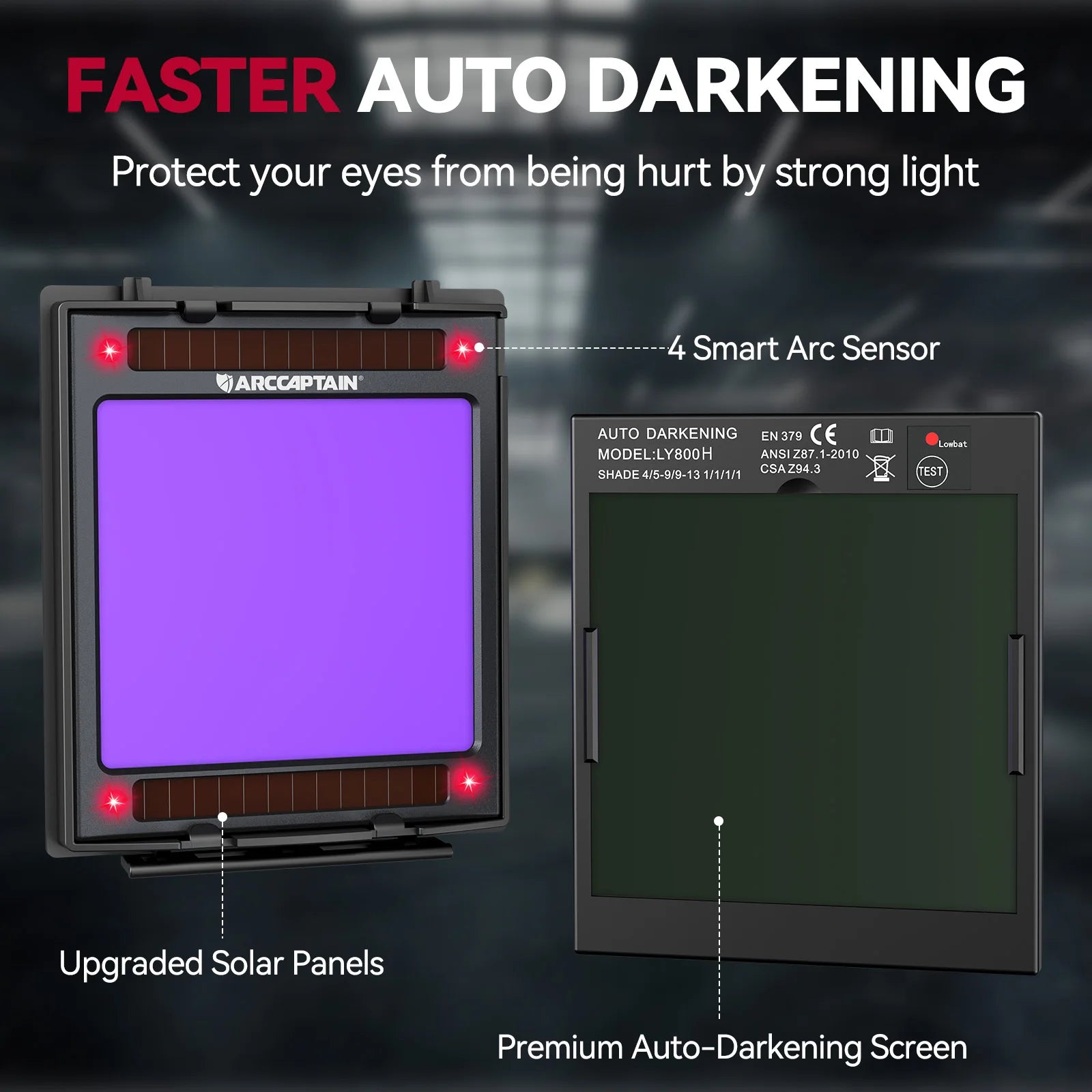 Welding Helmet ARCCAPTAIN Auto Darkening Premium Quality Replacement Accessory