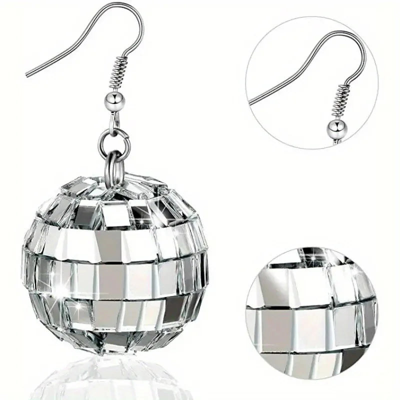 Exquisite Ball Earrings Dangle Earrings 60's or Ball Earrings for Women Girls Dating Bar Club Musical Festival Disco Pendant
