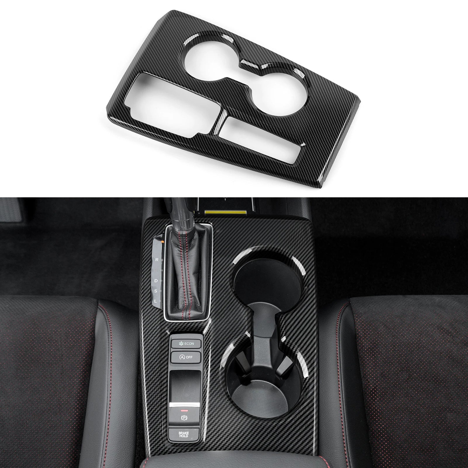 For Honda Civic 11th Gen (2022-2026) Accessories, Steering Wheel Trim, Center Console Gear Shift Panel ,Carbon Fiber ABS Sticker