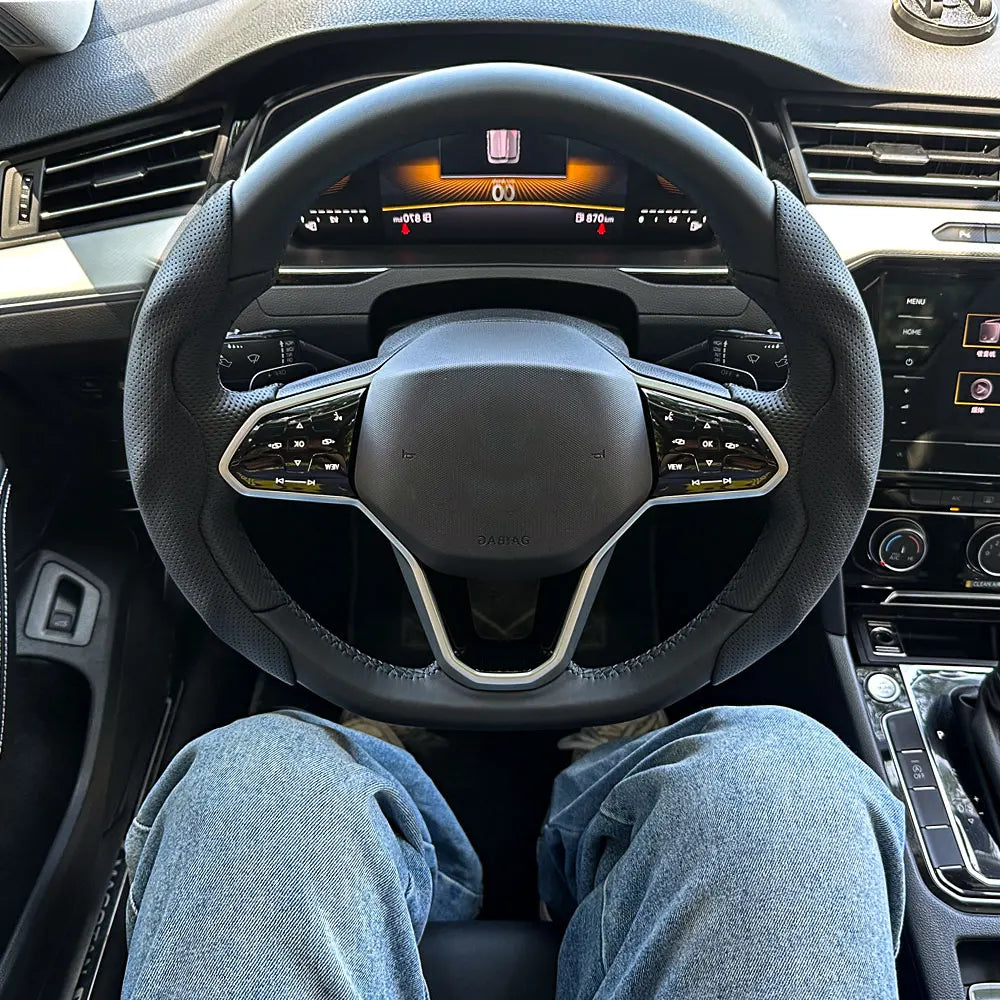 2 PCS Universal Round Car Steering Wheel Cover Anti-Slip Comfort