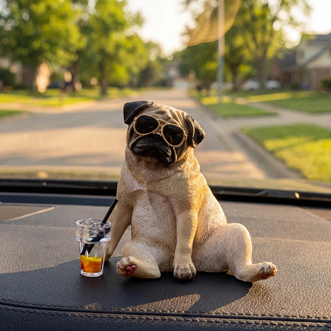 Cool Pug Car Dashboard Ornament Car Dashboard Ornament Decoration
