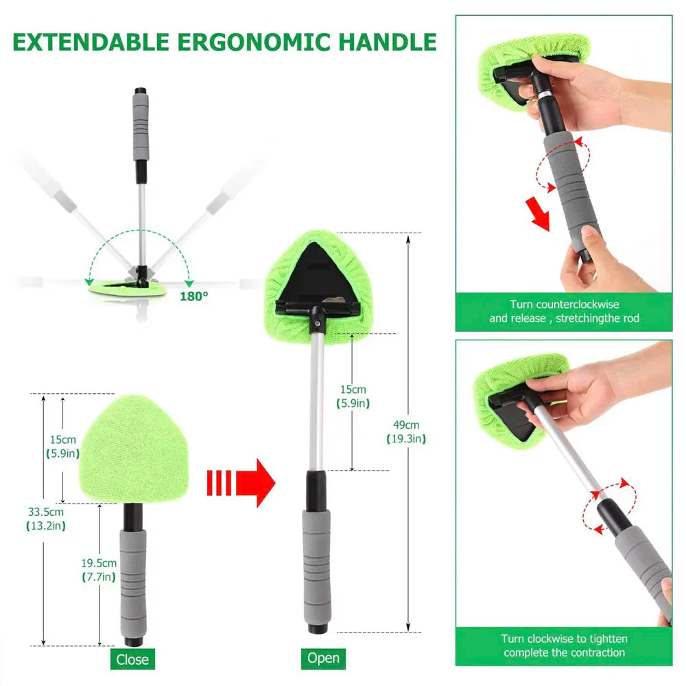 Telescopic Car Window Windshield Cleaning Premium Quality Replacement Accessory