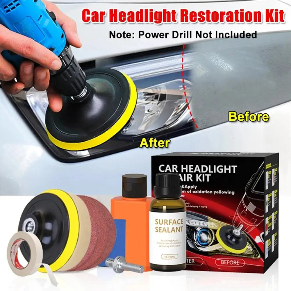 Car Headlights Restoration Kit Chemical Premium Quality Replacement Accessory