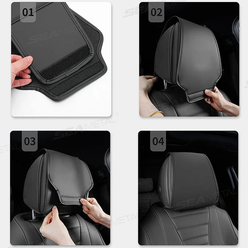 BLALION Premium Car Headrest Cover Premium Quality Replacement Accessory