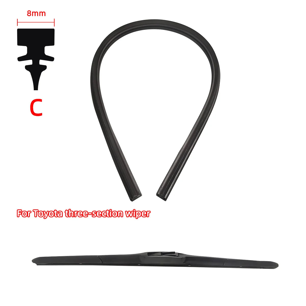 Car Wiper Rubber Strips Refill Premium Quality Replacement Accessory