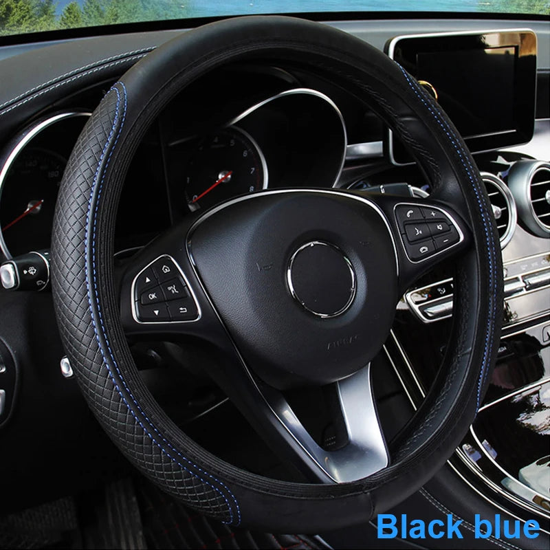 Full-Wrapped Car Steering Wheel Cover Steering Wheel Cover Anti-Slip Comfort