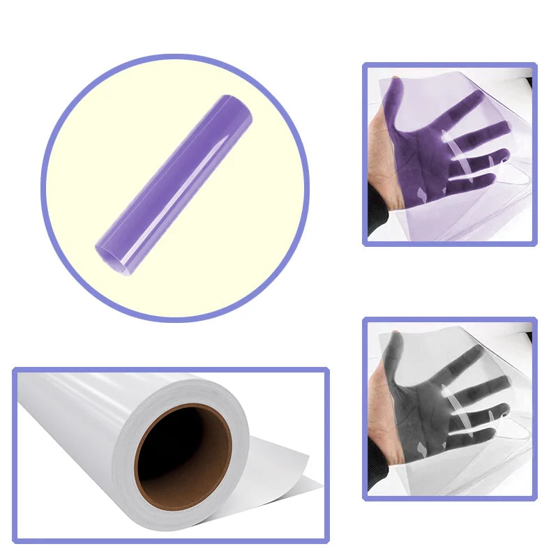 Black/purple TPU photochromic headlight film suitable for any car light decoration, scratch resistant, and protective stickers