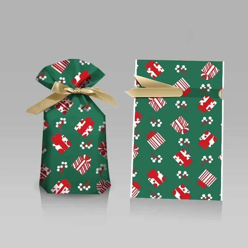 Christmas Gift Bag Christmas Decoration for Home Snowflake Noel Present Bag Christmas Wrap Holders New Year