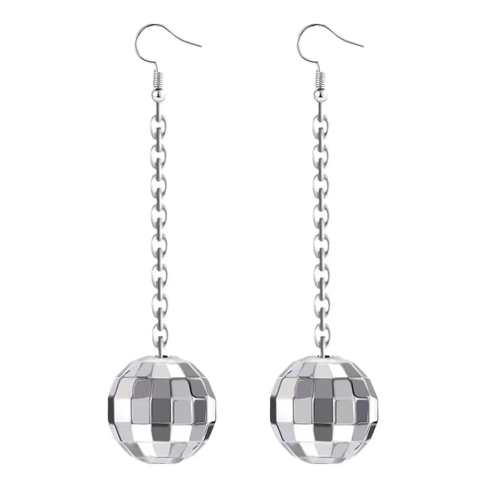 Stylish Retro Disco Ball Pendant Earrings - Exquisite, Creative, Festival Party Gift Jewelry
