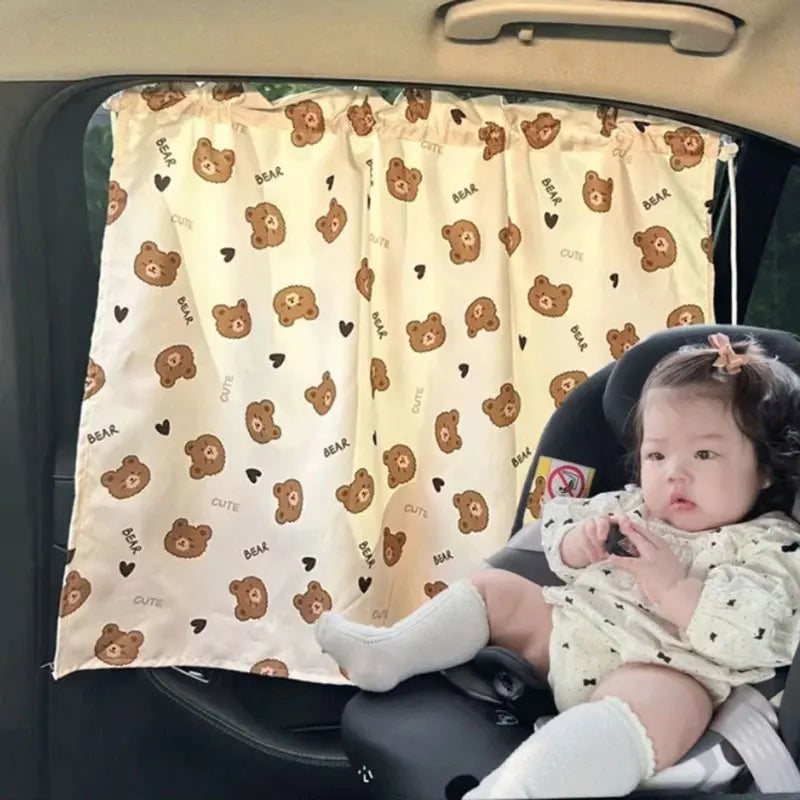 Suction Cup Curtain In The Car Sun Shade UV Protector