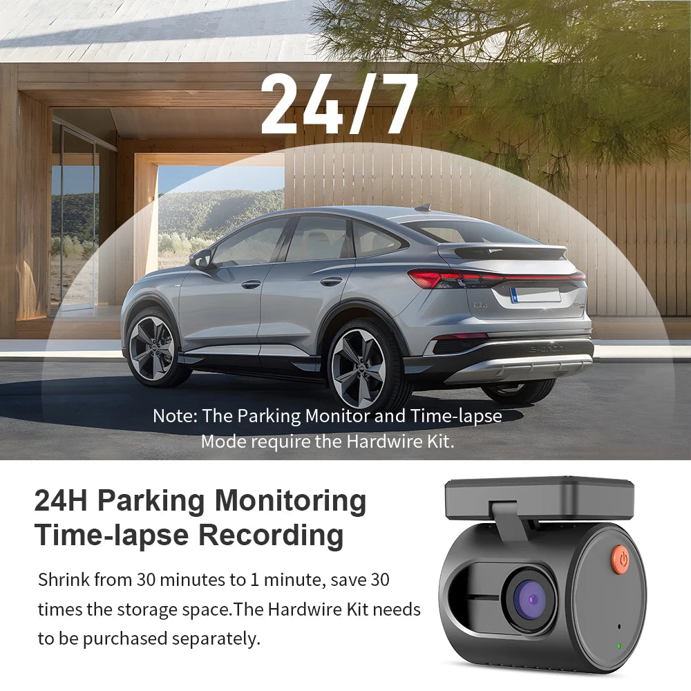 2K Dash Camera For Cars DVR KAWA Dash Cam MINI 3 Video Recorder