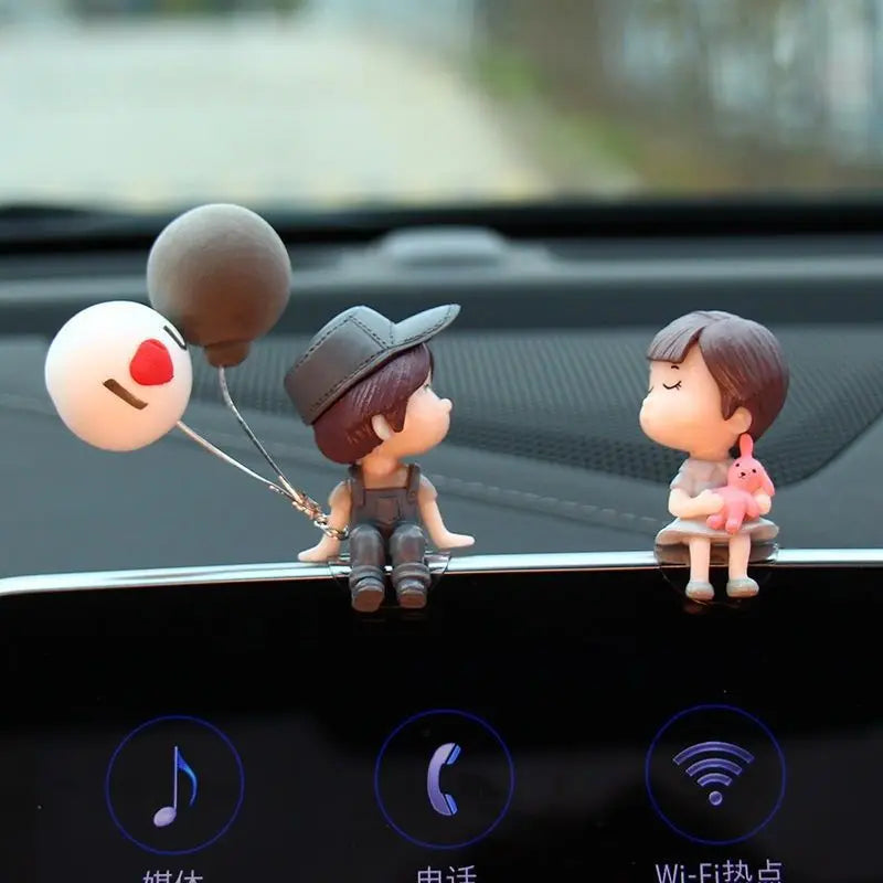 Cute Cartoon Couples Car Decoration Car Dashboard Ornament Decoration
