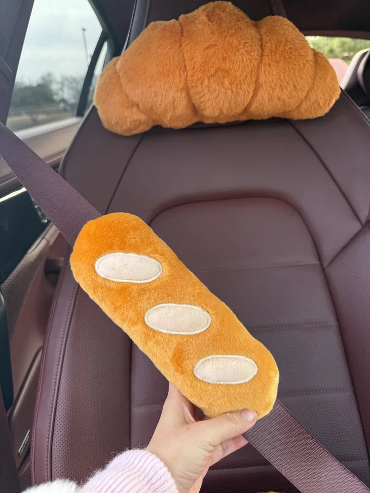 Cute Croissant Car Headrest Neck Premium Quality Replacement Accessory