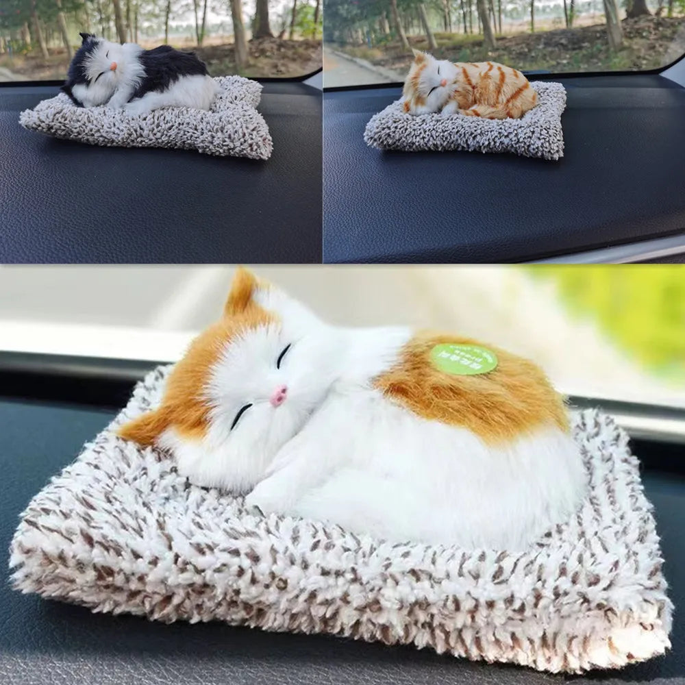 Car Ornaments Cute Simulation Sleeping Car Dashboard Ornament Decoration