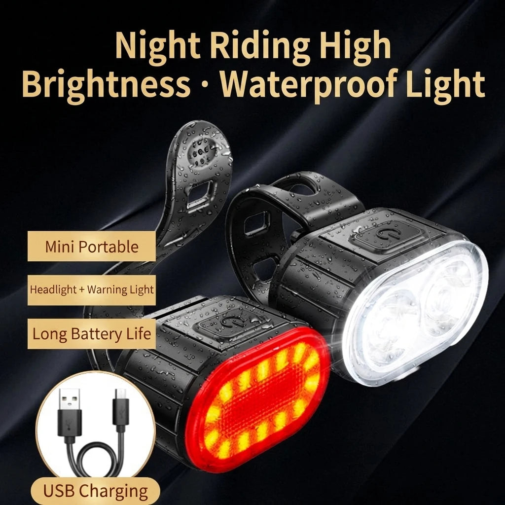 Set of Bike Lighting Front Premium Quality Replacement Accessory