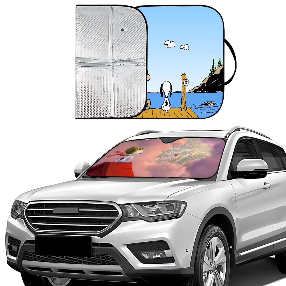 Snoopyes Cartoon Cute Car Sun Car Sun Shade UV Protector