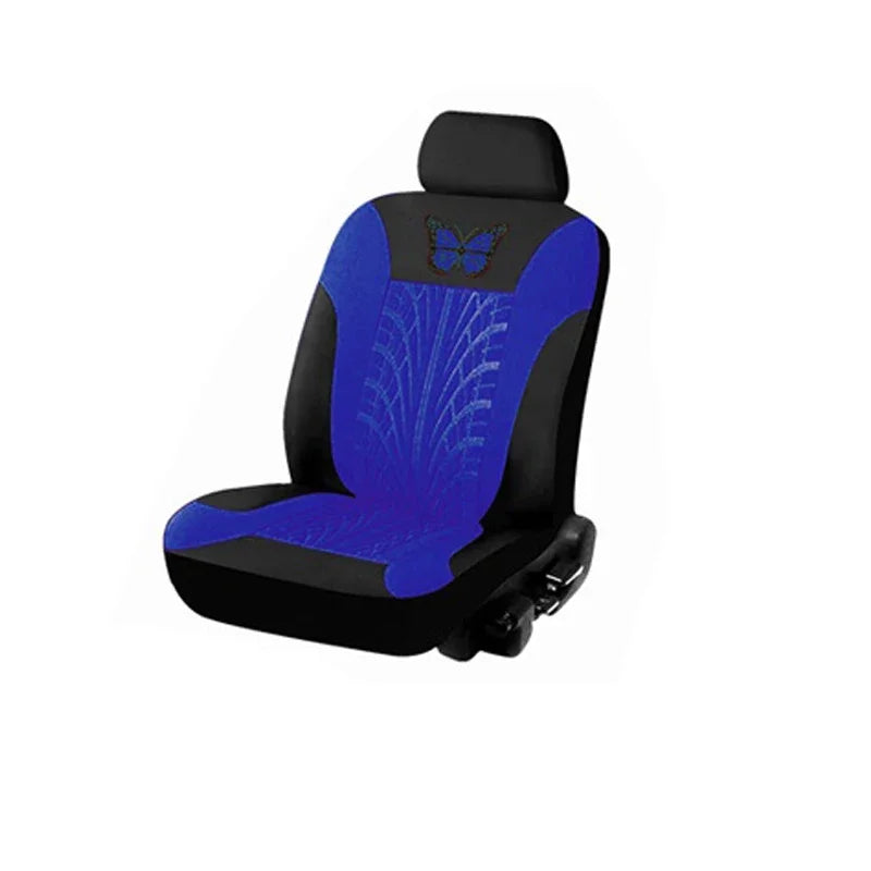Car Seat Cover Full Set, Universal Butterfly Pattern Embroidery Auto Seat Cover Set