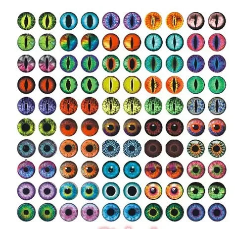 50Pcs 6/8/10/12mm Doll Glass Eye Doll Making Safety Eyes Craft Supply