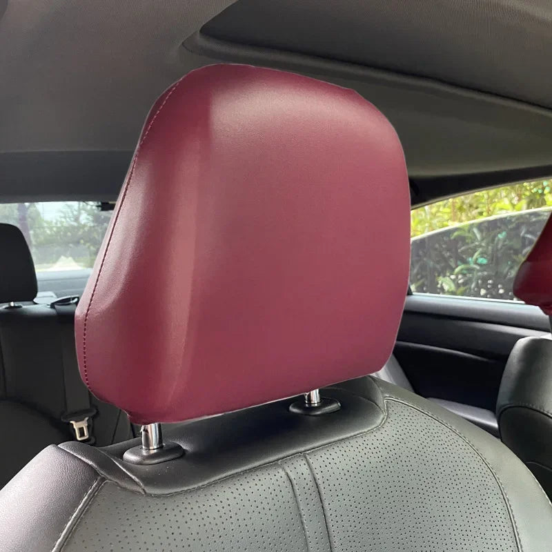 Universal Leather Car Headrest Cover Premium Quality Replacement Accessory