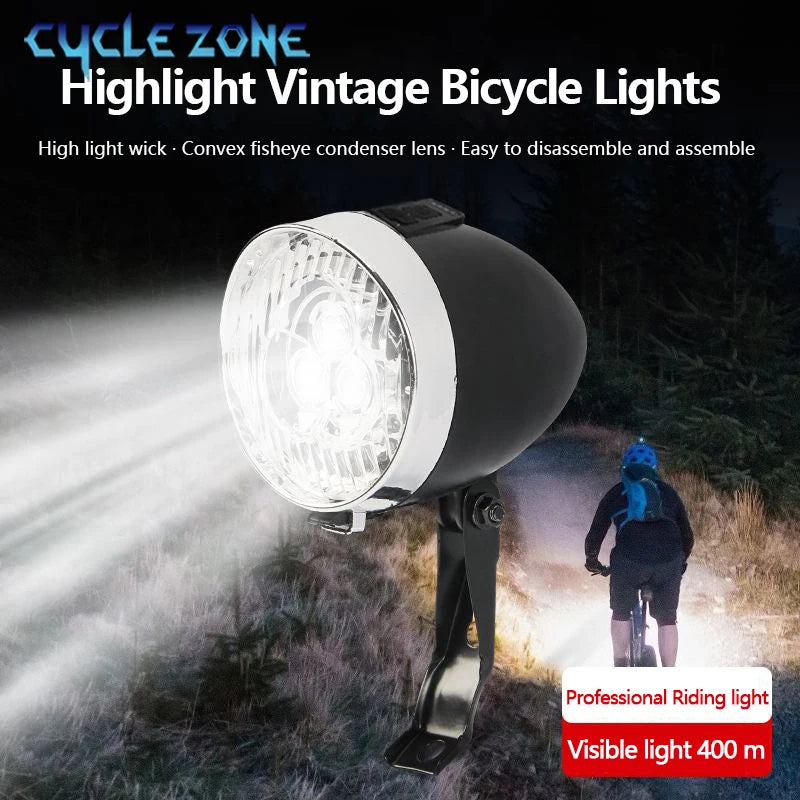 Vintage Bicycle Front Light 3 Premium Quality Replacement Accessory